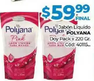 Diarco Jabón Líquido Polyana Doy Pack x 220gr oferta