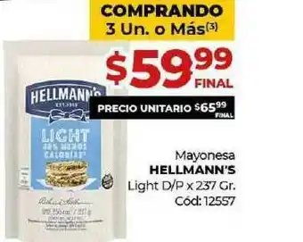 Diarco Mayonesa Hellmann's x 237gr oferta