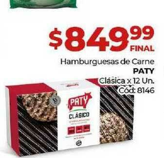 Diarco Hamburguesas De Carne Paty Clásica x 12un oferta