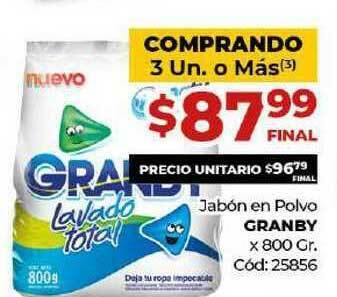 Diarco Granby Jabón En Polvo x 800gr oferta