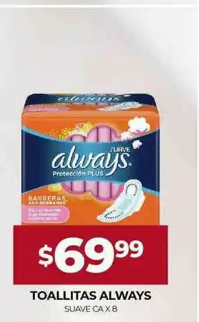 Supermercados Tadicor Toallitas Always oferta