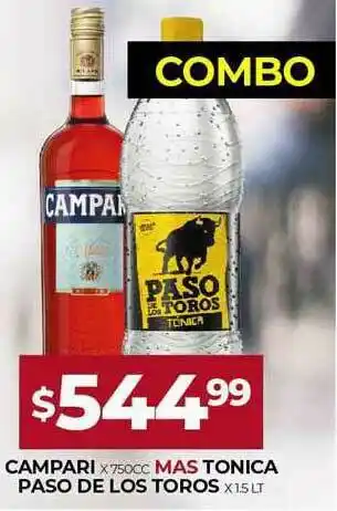 Supermercados Tadicor Campari Mas Tonica Paso De Los Toros x 1.5lt oferta