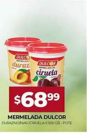 Supermercados Tadicor Mermelada Dulcor x 500gr oferta