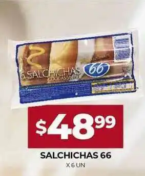 Supermercados Tadicor Salchichas 66 x 6un oferta