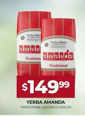 Supermercados Tadicor Yerba Amanda x 500gr oferta