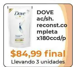 Pasos Supermercado Dove Ac-sh. Reconst.co Mpleta X180ccd-p oferta