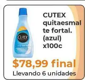 Cutex Quitaesmal Te Fortal. (azul) X100c