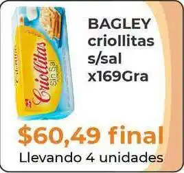 Pasos Supermercado Bagley Criollitas S-sal X1169gra oferta