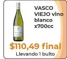 Pasos Supermercado Vasco Viejo Vino Blanco X700cc oferta