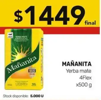 Nini Mayorista MAÑANITA Yerba mate 4Flex x 500g oferta