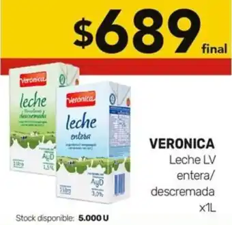 Nini Mayorista VERONICA Leche LV entera/ descremada X1L oferta
