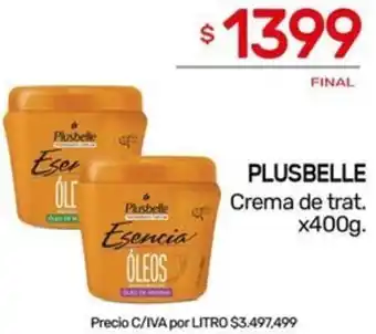 Nini Mayorista PLUSBELLE Crema de trat. x 400g oferta