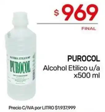 PUROCOL Alcohol Etilico u/a x 500ml