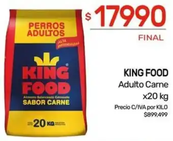 Nini Mayorista KING FOOD Adulto Carne x 20kg oferta