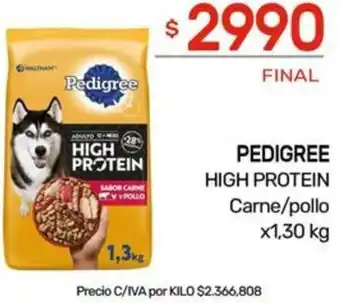 Nini Mayorista PEDIGREE HIGH PROTEIN Carne/pollo x 1,30kg oferta
