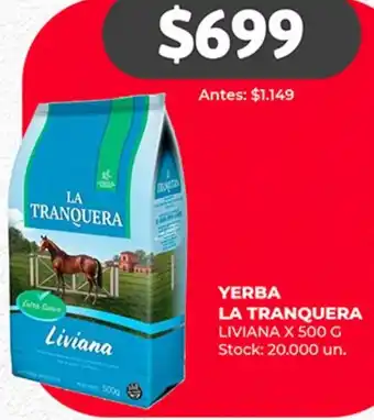 Supermercados Tadicor YERBA LA TRANQUERA LIVIANA X 500G oferta