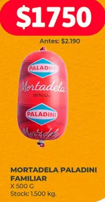 Supermercados Tadicor MORTADELA PALADINI FAMILIAR x 500g oferta