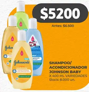 Supermercados Tadicor SHAMPOO/ ACONDICIONADOR JOHNSON BABY x 400ml oferta