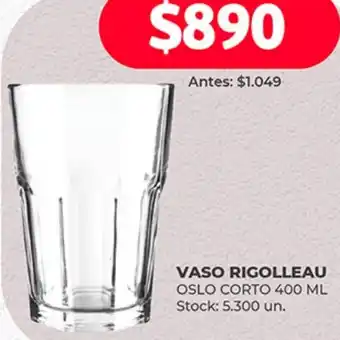 Supermercados Tadicor VASO RIGOLLEAU OSLO CORTO 400ML oferta