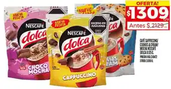 Supermercados DIA CAFE CAPPUCCINO COOKIES&CREAM MOCHA NESCAFE DOLCA X 125G oferta