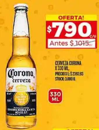 Supermercados DIA CERVEZA CORONA X 330ML oferta