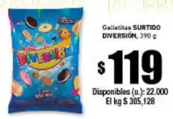 Cooperativa Obrera Galletitas Surtido Diversión, 390 g oferta