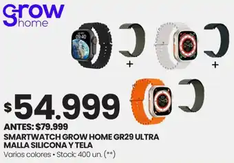 Changomas SMARTWATCH GROW HOME GR29 ULTRA MALLA SILICONA Y TELA oferta