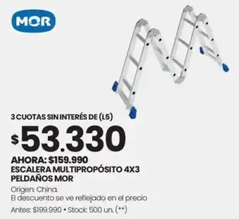 Changomas ESCALERA MULTIPROPÓSITO 4X3 PELDAÑOS MOR oferta