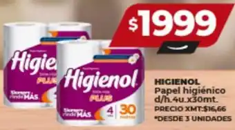 Supermayorista Vital HIGIENOL Papel higiénico d/h.4u.x30mt oferta