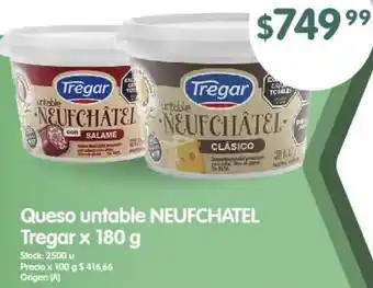 Supermercados Buenos Días Queso untable NEUFCHATEL Tregar x 180g oferta