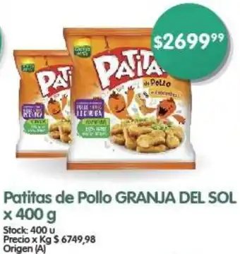 Supermercados Buenos Días Patitas de Pollo GRANJA DEL SOL x 400g oferta
