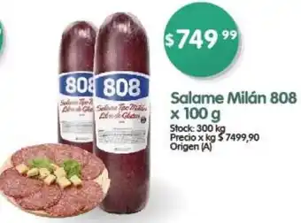 Supermercados Buenos Días Salame Milán 808 x 100g oferta