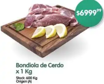 Supermercados Buenos Días Bondiola de Cerdo x 1kg oferta