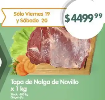 Supermercados Buenos Días Tapa de Nalga de Novillo x 1kg oferta