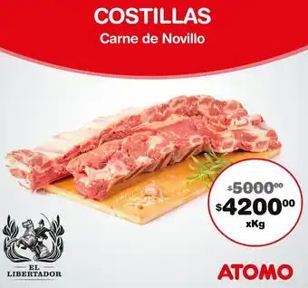 Atomo Conviene COSTILLAS Carne de Novillo oferta