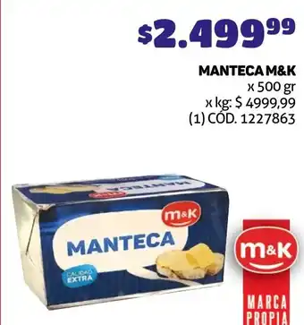 Makro MANTECA M&K x 500gr oferta