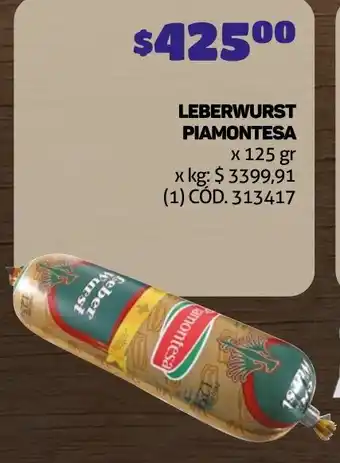 Makro LEBERWURST PIAMONTESA x 125gr oferta