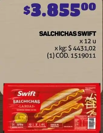 Makro SALCHICHAS SWIFT x 12u oferta