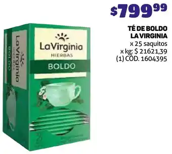 Makro TÉ DE BOLDO LA VIRGINIA x 25 saquitos oferta