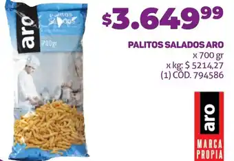 Makro PALITOS SALADOS ARO x 700gr oferta