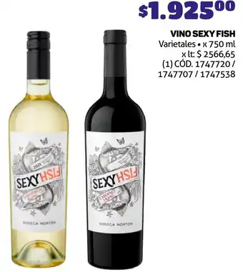 Makro VINO SEXY FISH Varietales x 750ml oferta