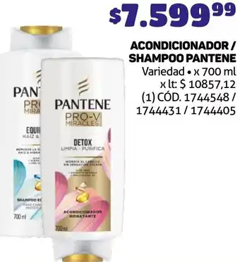 Makro ACONDICIONADOR/ SHAMPOO PANTENE x 700ml oferta
