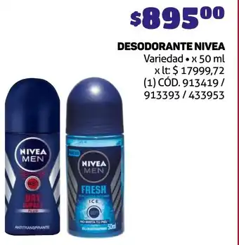 Makro DESODORANTE NIVEA Variedad x 50ml oferta