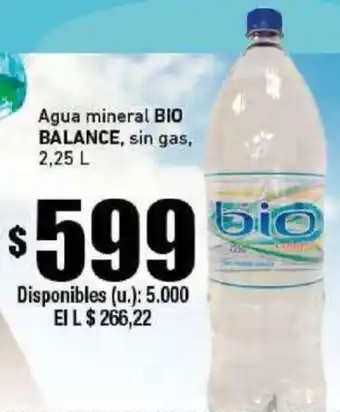Cooperativa Obrera Agua mineral BIO BALANCE, sin gas 2,25L oferta