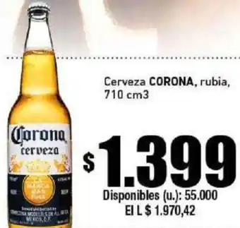 Cooperativa Obrera Cerveza CORONA, rubia 710 cm3 oferta