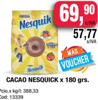 Maxiconsumo Nesquick Cacao x 180 grs oferta