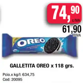 Maxiconsumo Oreo Galletita x 118 grs oferta