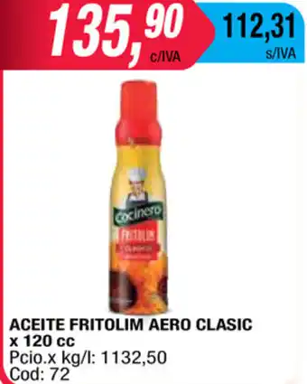 Maxiconsumo Fritolim Aceite Aero Clasic x 120 cc oferta