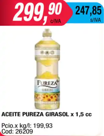 Maxiconsumo Pureza Aceite Girasol x 1.5 cc oferta