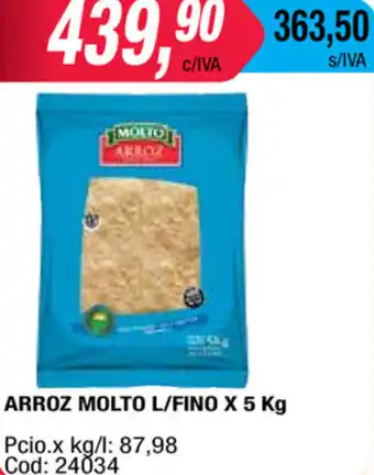 Maxiconsumo Molto Arroz L/Fino x 5 kg oferta